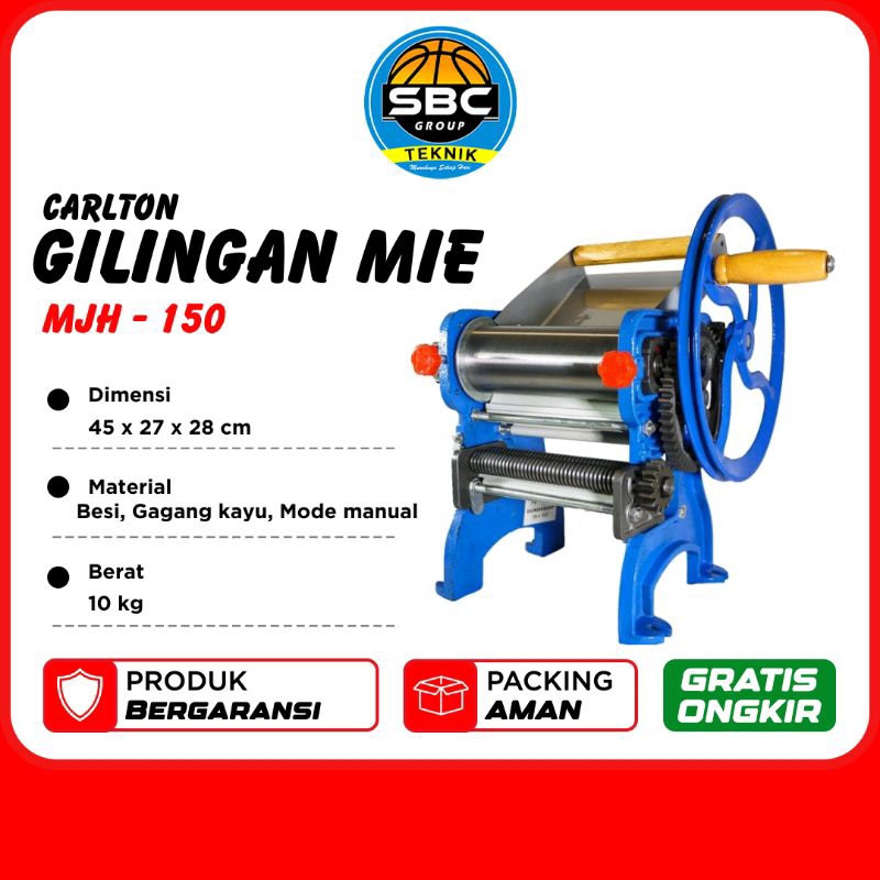 CARLTON MJH -150 / GILINGAN MIE MANUAL - MESIN CETAK MIE MANUAL /NOODLEMAKER
