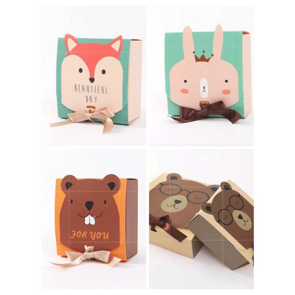 

Gift box / goodie cookies box bear just for you
