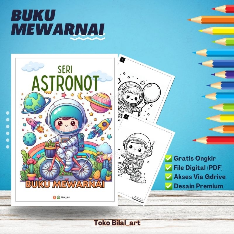 

Buku Mewarnai Anak - Seri Astronot