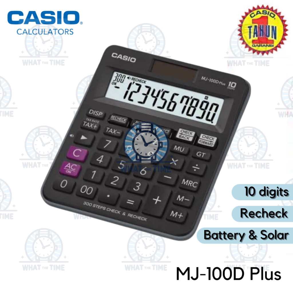

WTT Kalkulator CASIO MJ-100D PLUS Kalkulator MJ 100 Meja/Office 10 digit Calculator MJ100D