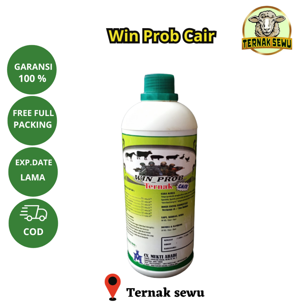 WINPROB CAIR TERNAK | Probiotik Untuk Fermentasi SILASE PAKAN Ternak Sapi Kambing Domba | 1 liter
