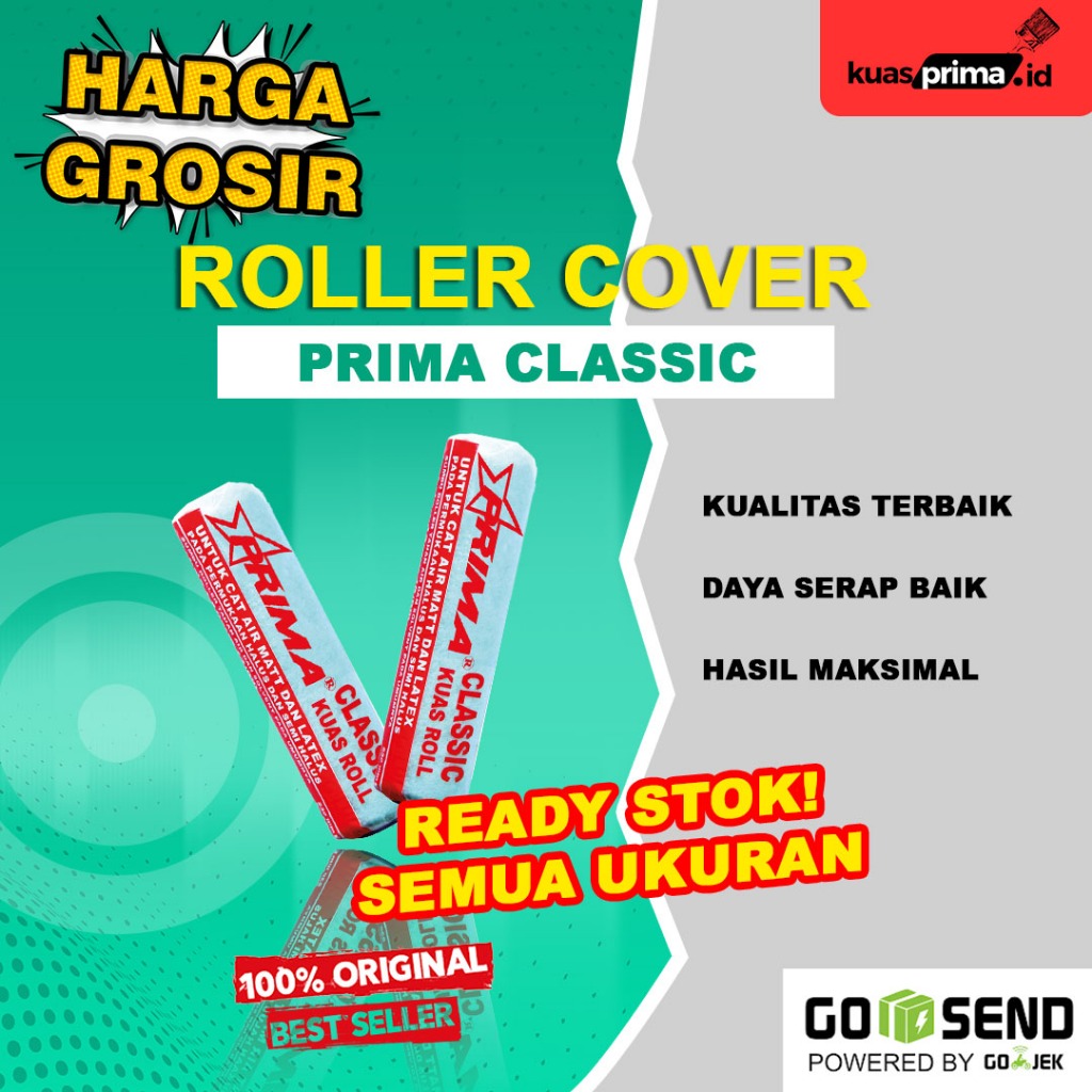 

TERMURAH!! BEST SELLER KUAS PRIMA CLASSIC ROLLER COVER ONLY UKURAN 230MM