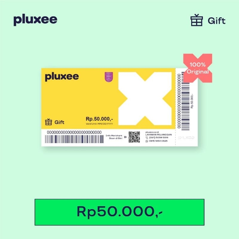 Voucher Sodexo-Pluxee Gift Nominal 50.000 Original 100%