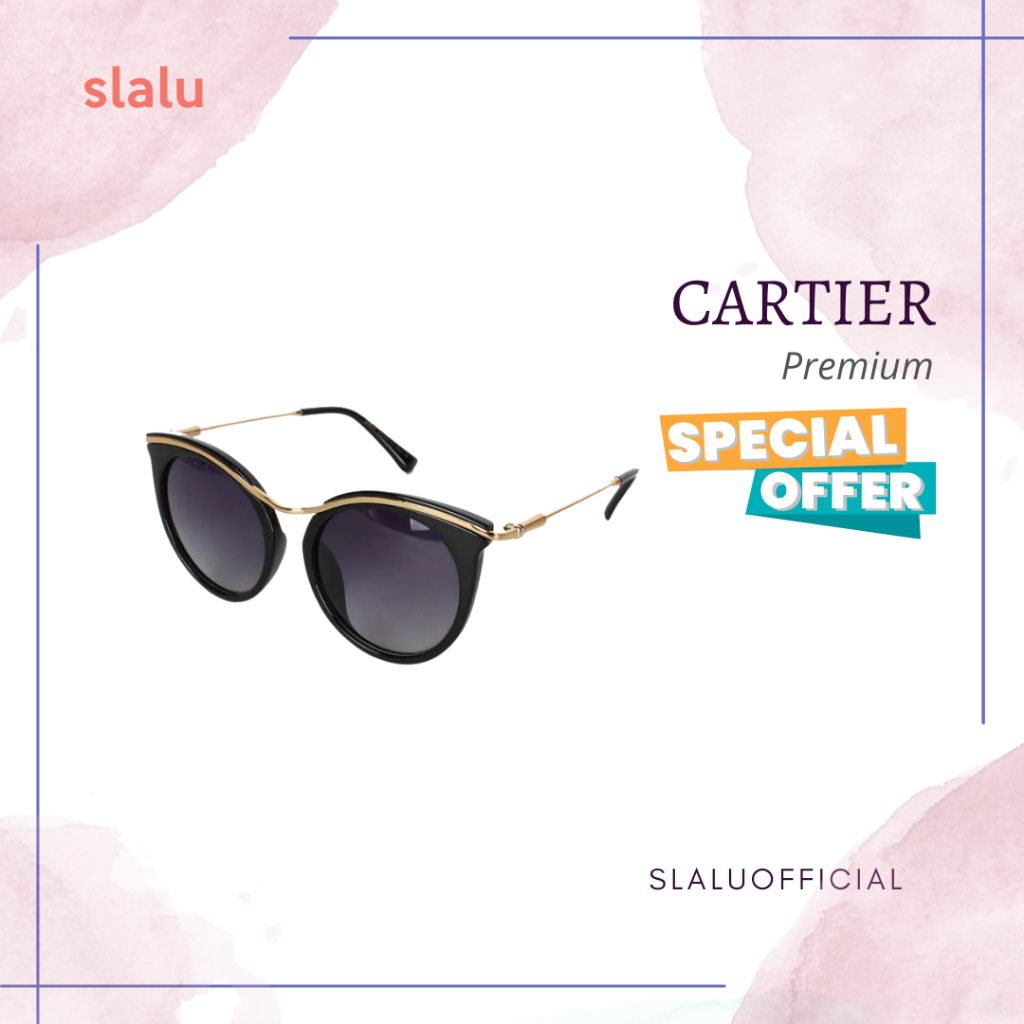 Kacamata Fashion Wanita Sunglasses Cartier Emoda
