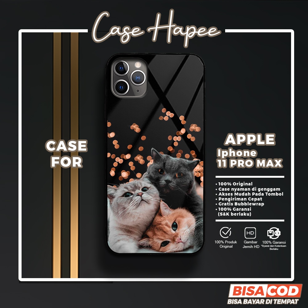Case Iphone 11 Pro Max Casing Iphone 11 Pro Max [MEOW] Casehapee Case Glossy Case Aesthetic Custom C