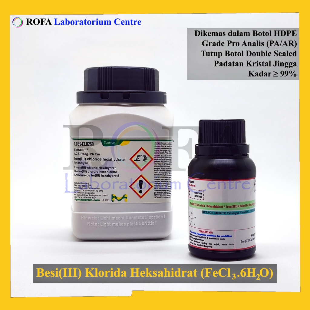 Besi (III) Klorida Heksahidrat / Iron (III) Chloride Hexahydrate / FeCl3.6H2O Pro Analis Merck Ecera