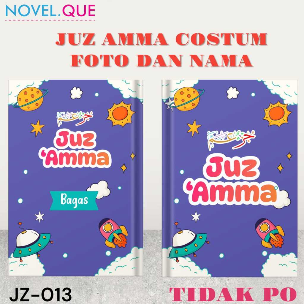 JUZ AMMA Custom Nama Dan Foto Full Color Soft cover JZ-013(Free Tulis Nama Dan foto di Cover)/Buku J