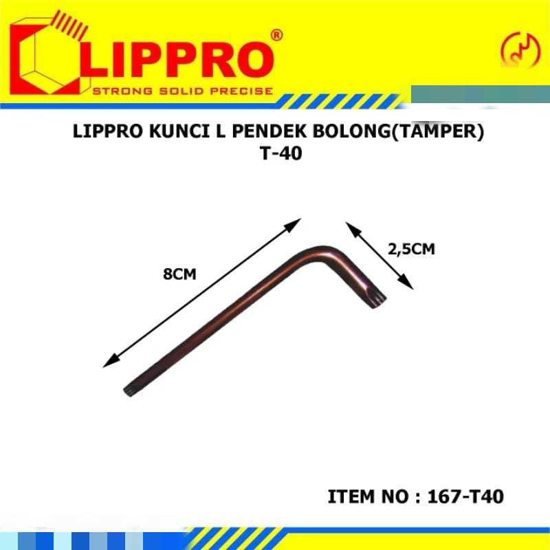 Lippro Kunci L Pendek Tamper (Lubang) 167-T40