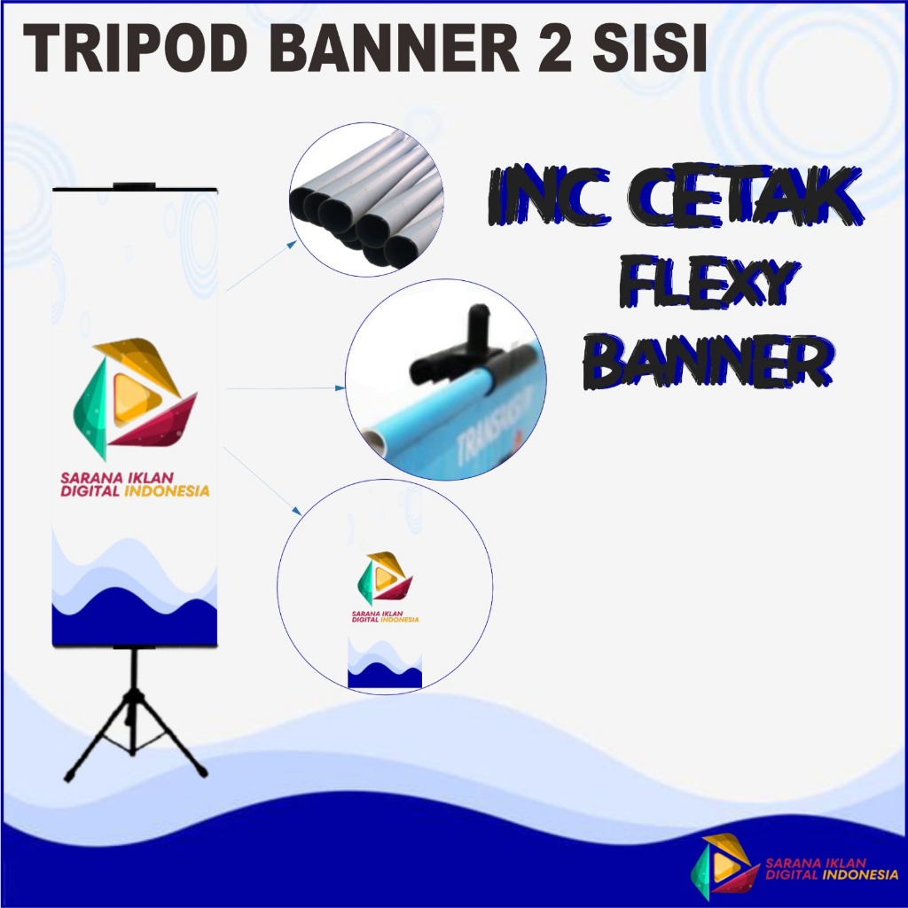 Tripod Banner Include Cetak Flexy / Cetak Tripod Banner / Tripod Banner / Standing Banner