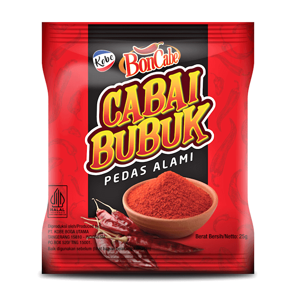 

BON CABE CABAI BUBUK 25gr CABAI KERING KOBE BUMBU MASAK