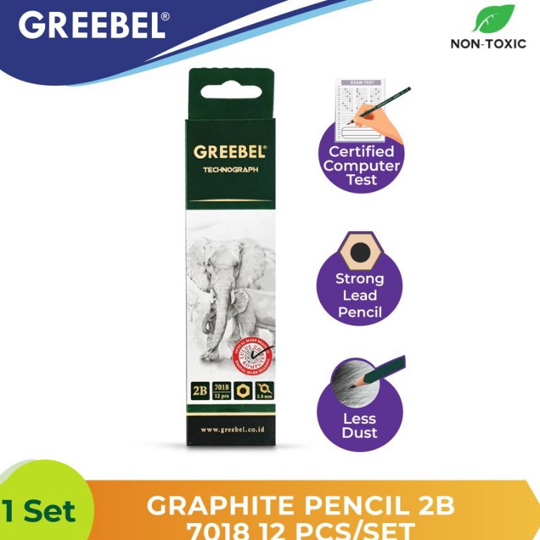

ART E77Q Pensil 2B Greebel 1pak12 pcs