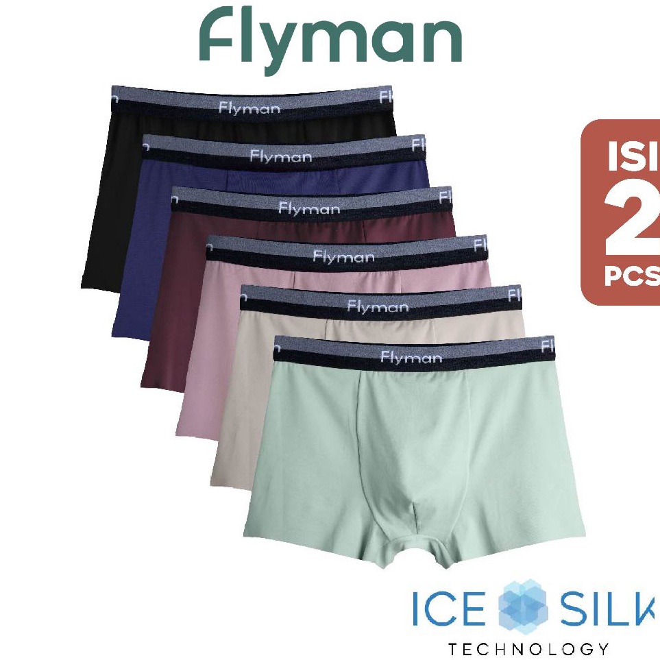ART W68K Flyman Celana Dalam Pria Ice Silk CD Borderless FM 3425 2 PCS