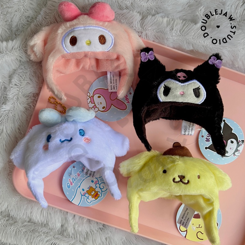 [ READY STOCK ] CAPE HEADWEAR SANRIO DOLL 10CM KUROMI MY MELODY POMPOMPURIN CINNAMOROLL