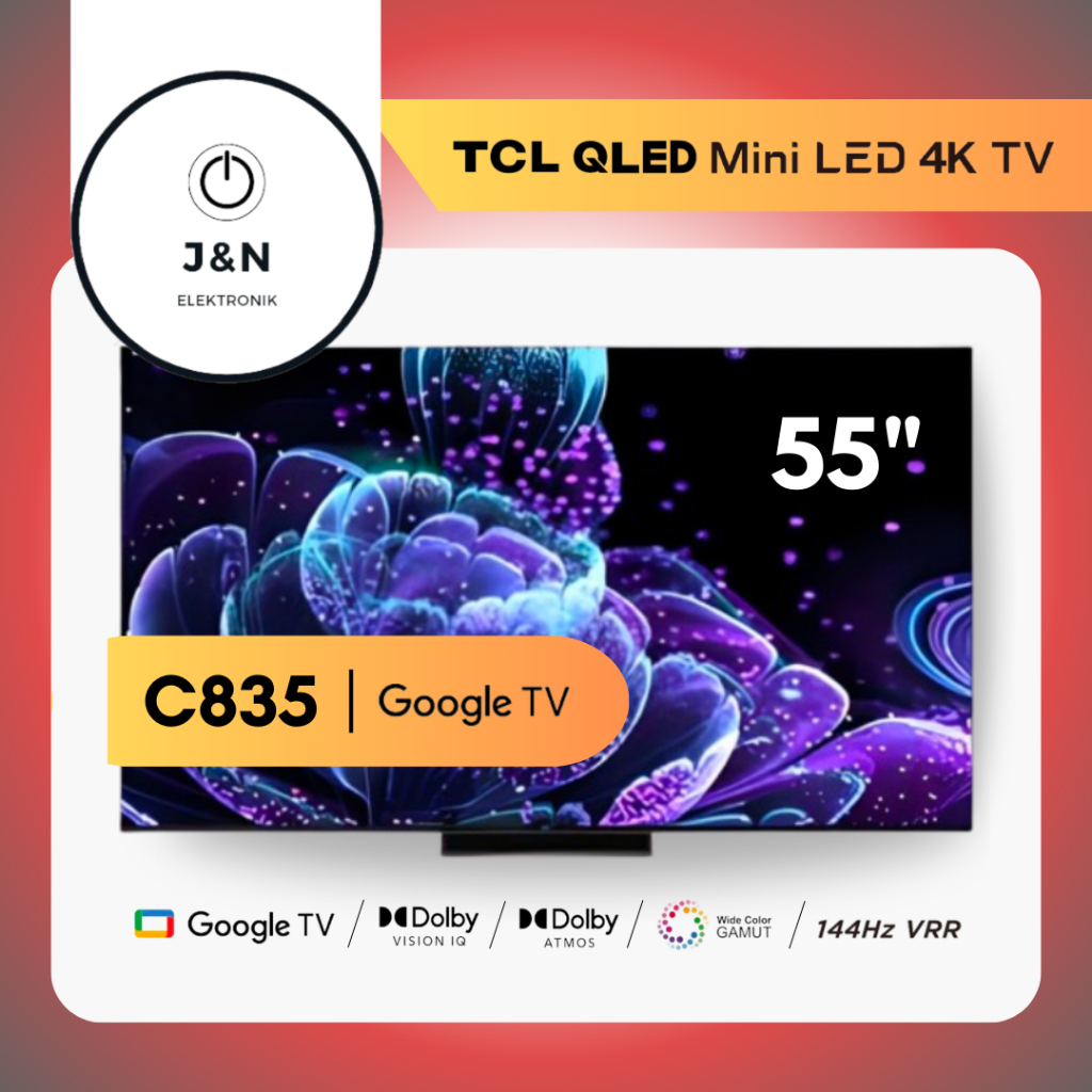 TCL LED 55 INCH - 55C835 - QLED - GOOGLE TV - ANDROID 11