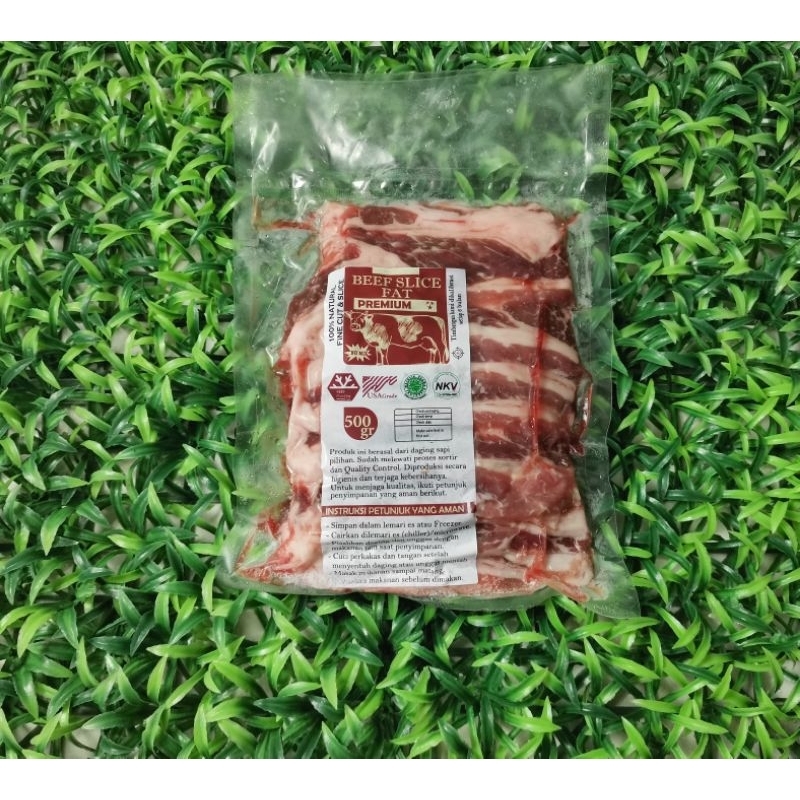 

Shortplate Abyan (Berlemak) Beef Slice Fat - Berat- 500 gr