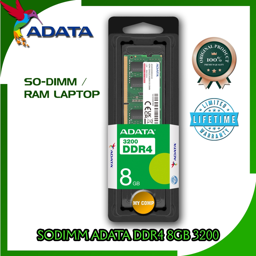 Sodimm Adata DDR4 8GB 3200MHz Ram Memory Laptop