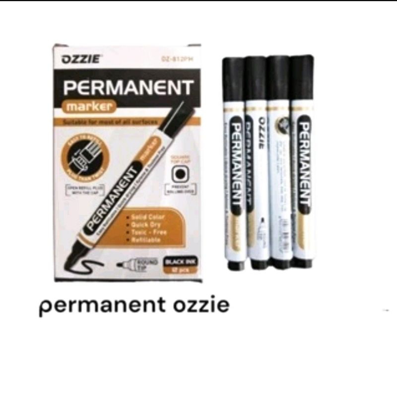

(12pcs)Spidol permanent OZZIE hitam/spidol white board