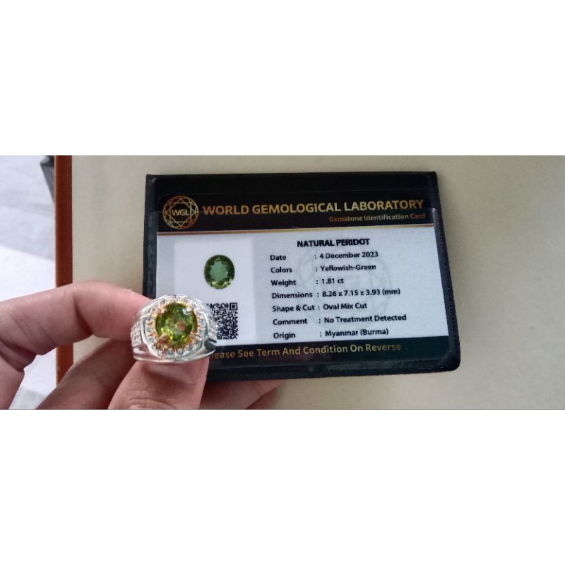 Batu Cincin Natural Peridot