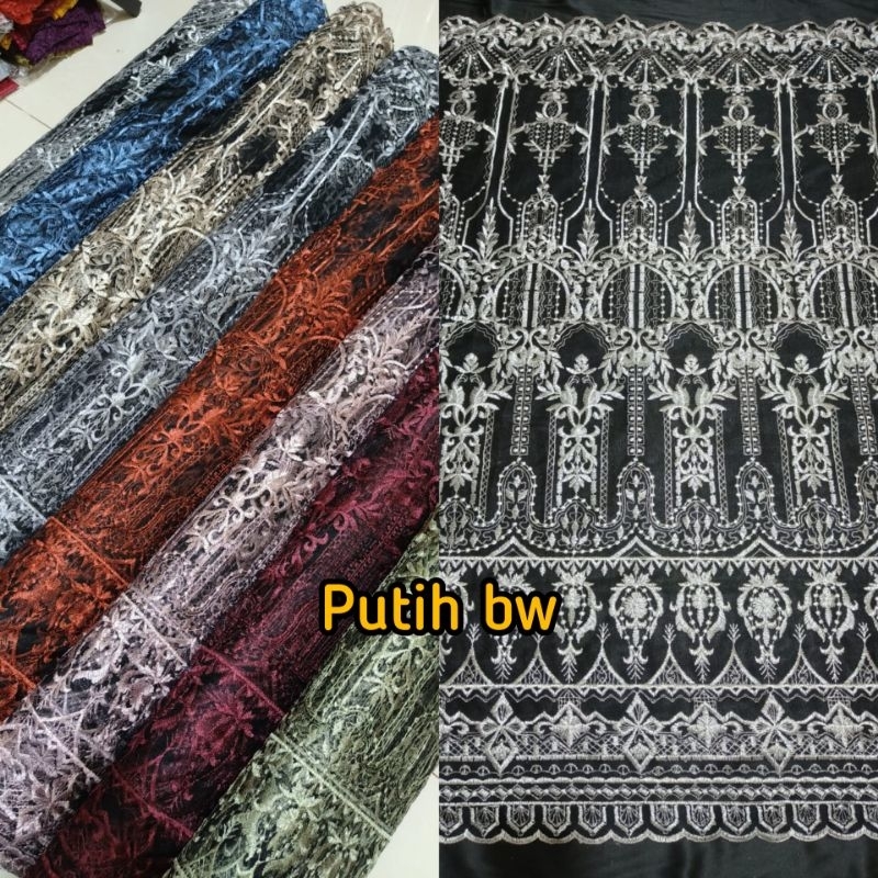 Kain Tile tulle Elisab Sapto Dasar hitam / Elisab Sapto etnik