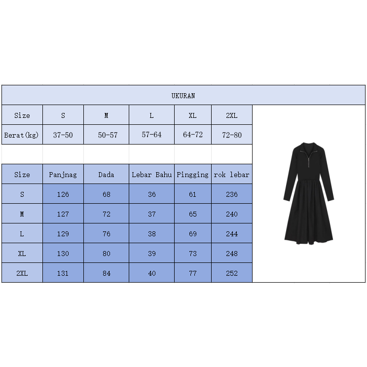 Korean Dress/Zipper Dress/Dress Hijab/Dress Vintage Import