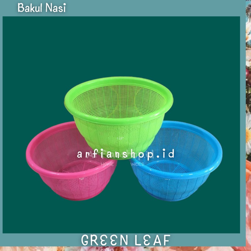 Green Leaf - Bakul Nasi Plastik Besar / Wakul Nasi Besar / Wadah Nasi