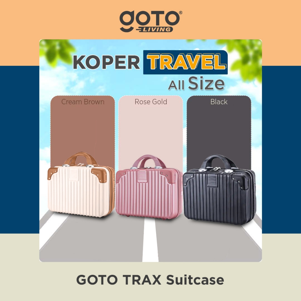 Goto Trax Koper Kabin Bagasi Suitcase Cabin Traveling 14 Inch Kecil