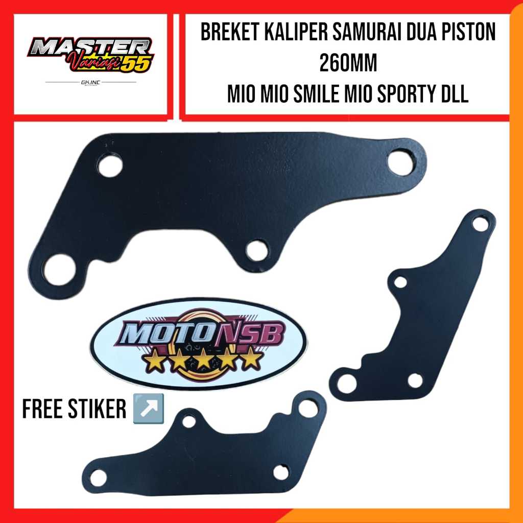 BREKET KALIPER SAMURAI DUA PISTON 260mm MIO-MIO SMILE-MIO SPORTY DLL MV55