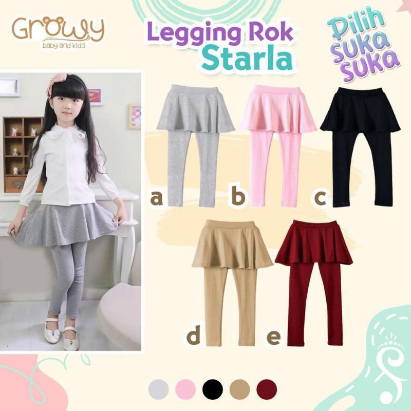 growy leging rok starla leging rok anak leging anak