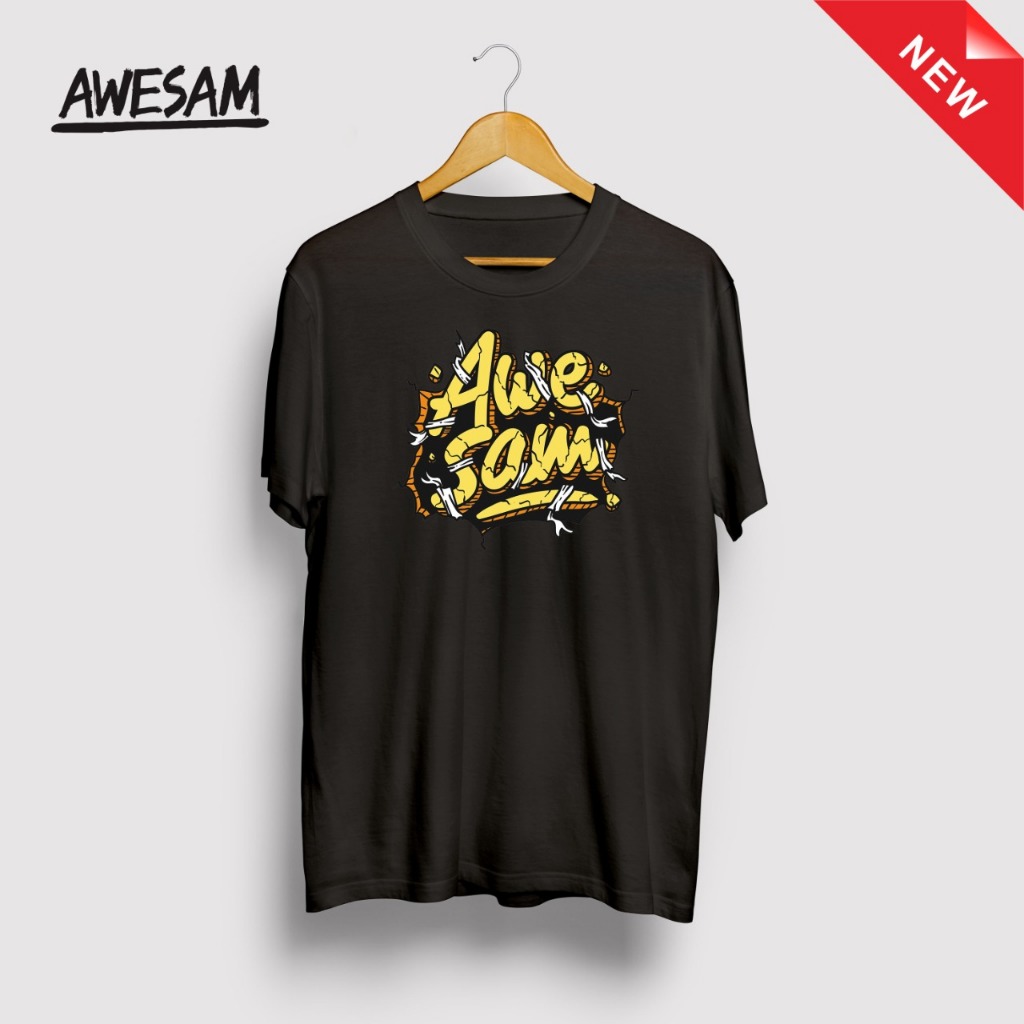 [ TERBARU ] KAOS AWESAM DISTRO 032 - AWSM CRACKED WALL