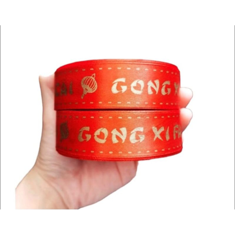 

New Stock (ROLL) Pita Satin Imlek Pita sincia | Pita Imlek