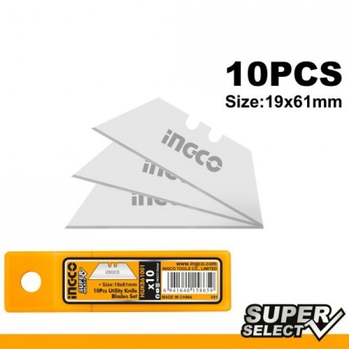 

10Pcs Utility Knife Blade (SK5) INGCO HUKB61001 Isi Cutter Trapesium