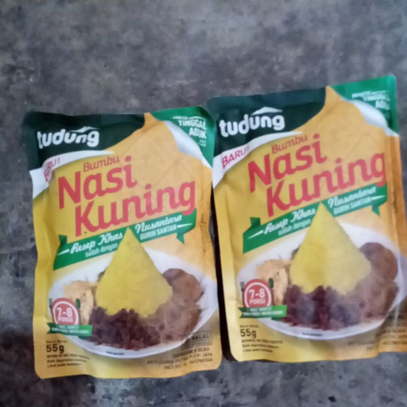 

Tudung bumbu nasi kuning resep khas nusantara sudah dengan gurih santan 55g.exp 12/06/24