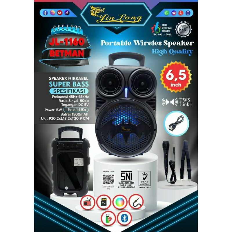 Speaker Jinlong Jl 1160 BATMAN