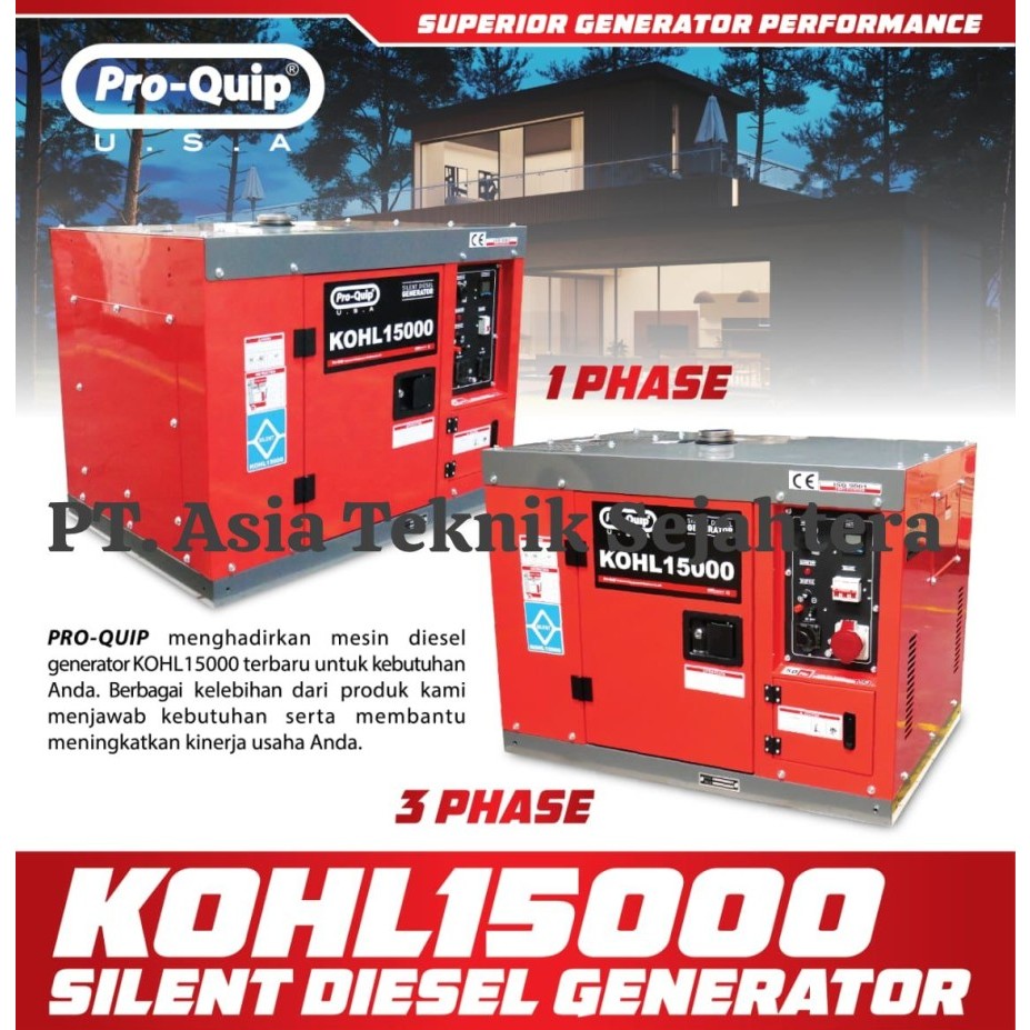 Genset super silent 10000 watt heavy duty