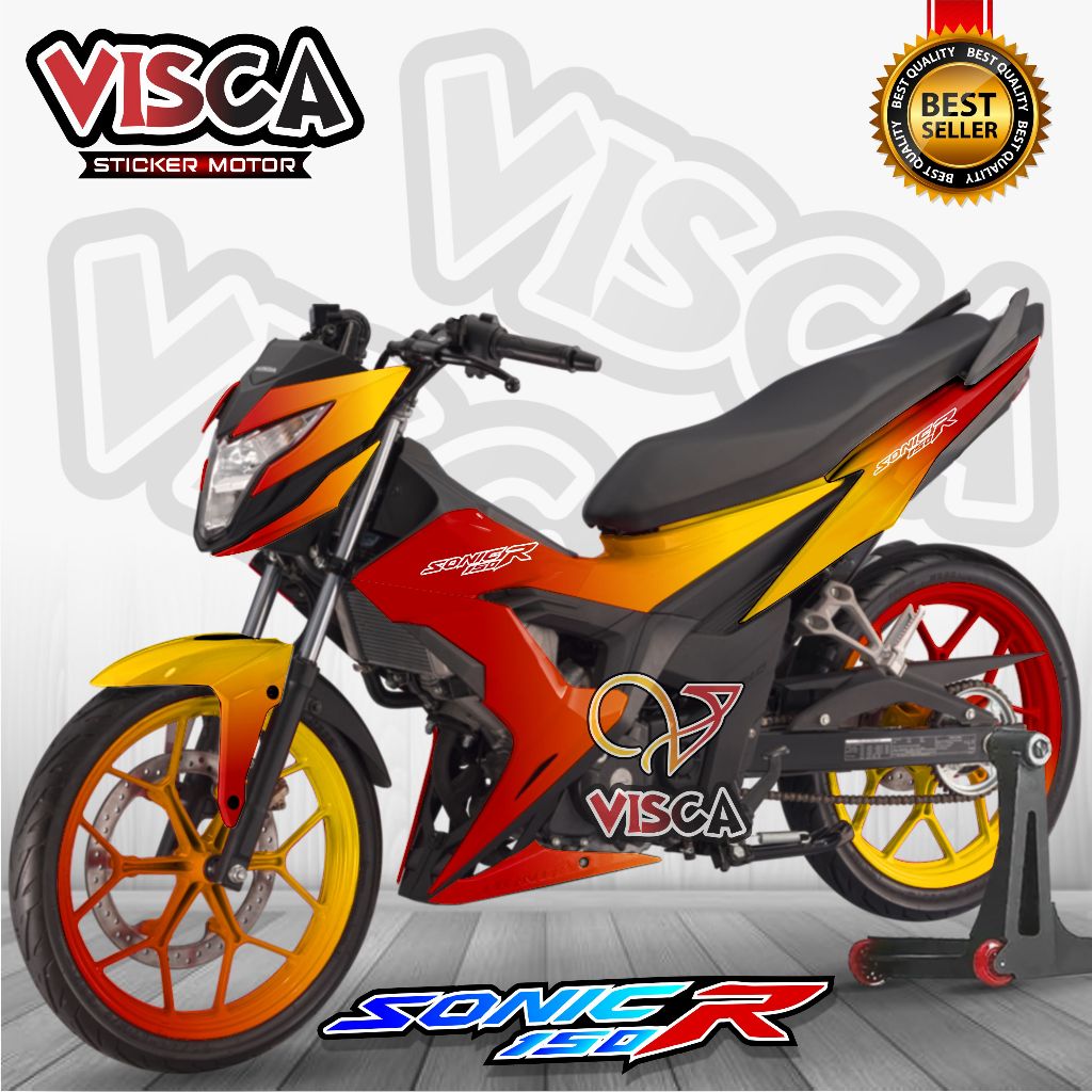 Decal Sonic 150r Full Body Stiker Sonic 150r Full Body Striping Honda Sonic 150r Road Race Striping 
