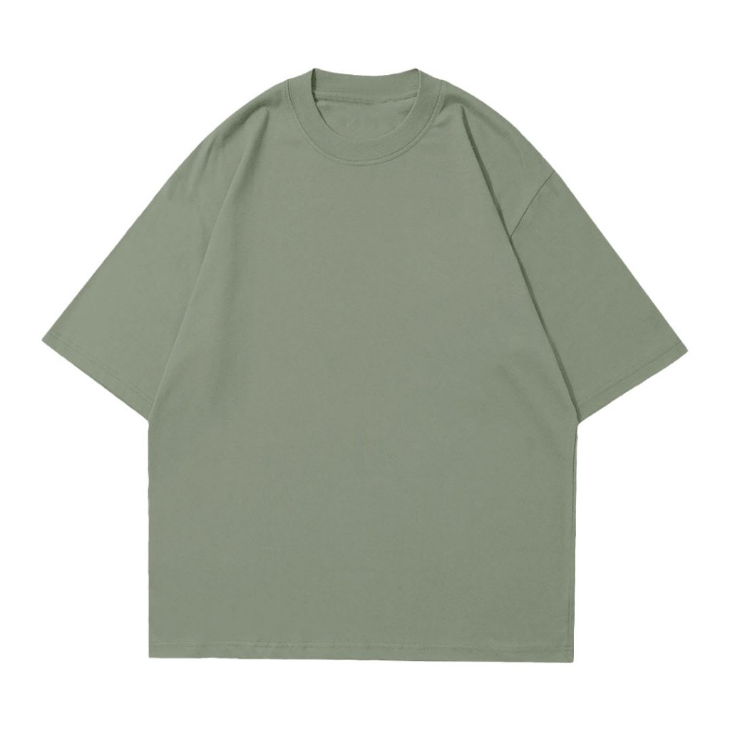 Kaos Polos Oversize 16s T-Shirt Heavy Weight - Sage Green