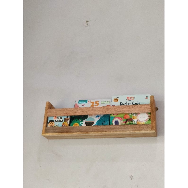 Rak Buku Minimalis - Rak Buku Aesthetic - Rak Buku Dinding - Rak Buku Kayu