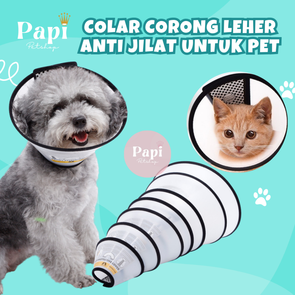 Collar Kucing Kolar Leher Kucing Anti Jilat Corong Kucing Collar Anjing Jumbo Pet Collar Neck Access