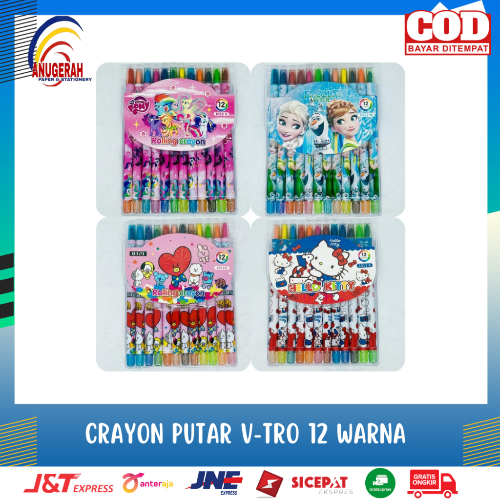 

CRAYON PUTAR V-TRO 12 WARNA (PCS)