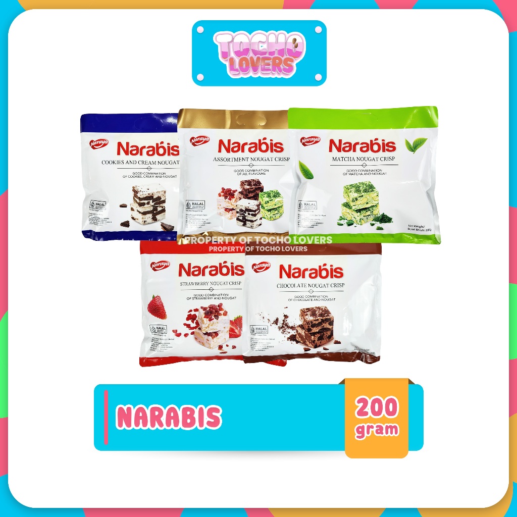 

Naraya Narabis nougat crisp with cookies aneka rasa 200gr isi 20