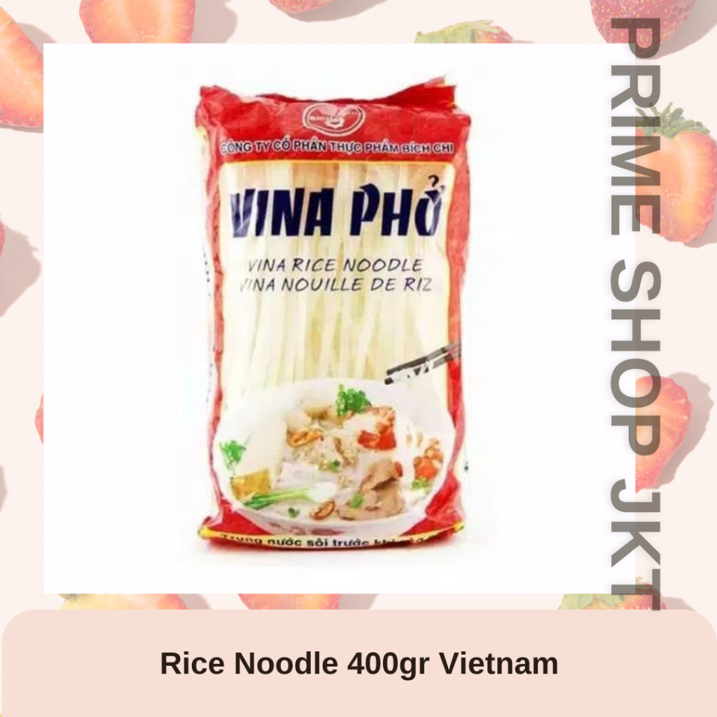 

Vina Pho Rice Noodle 400gr Kwetiau Vietnam Mie Beras Bening 4mm