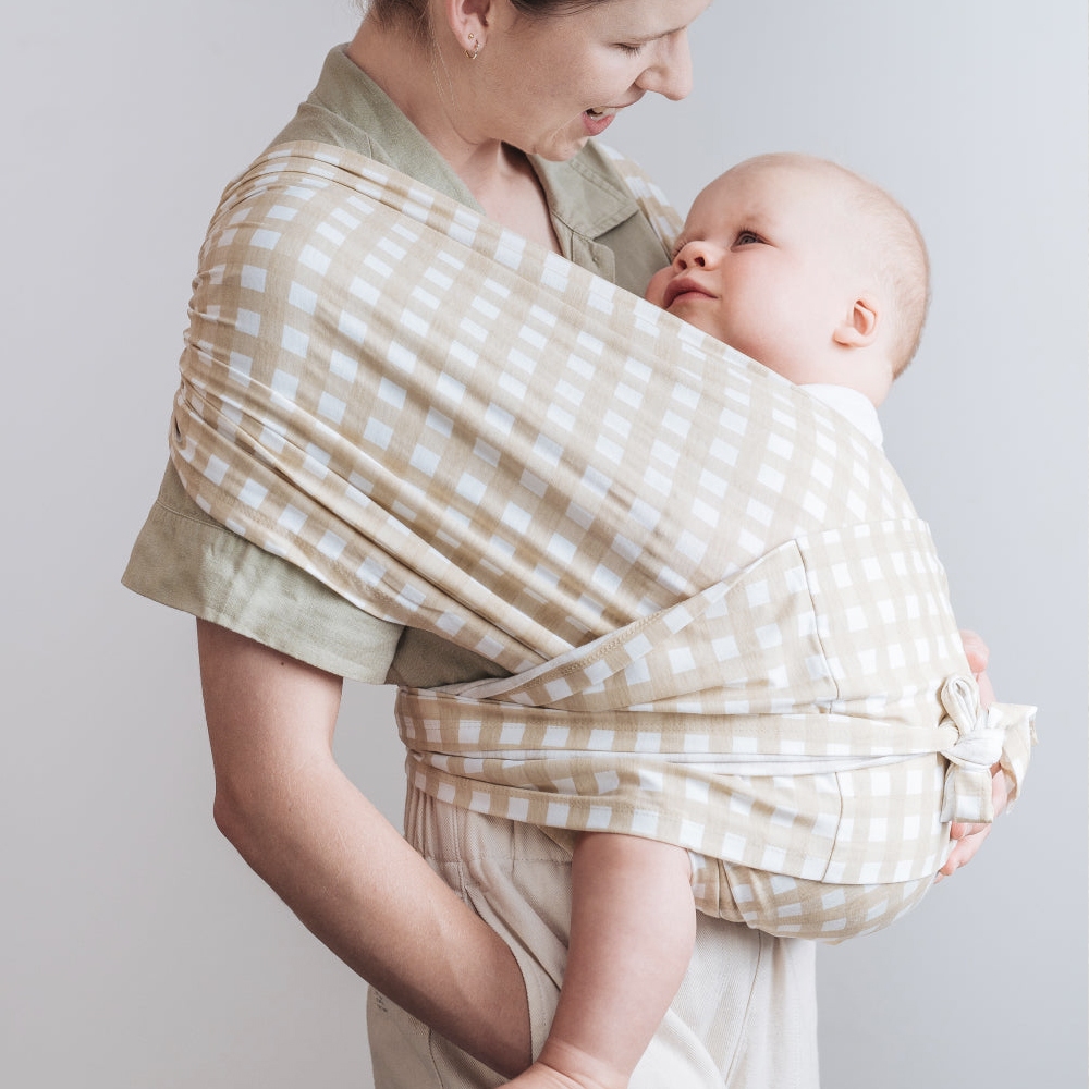 Konny Baby Carrier Elastech - Creamy Gingham