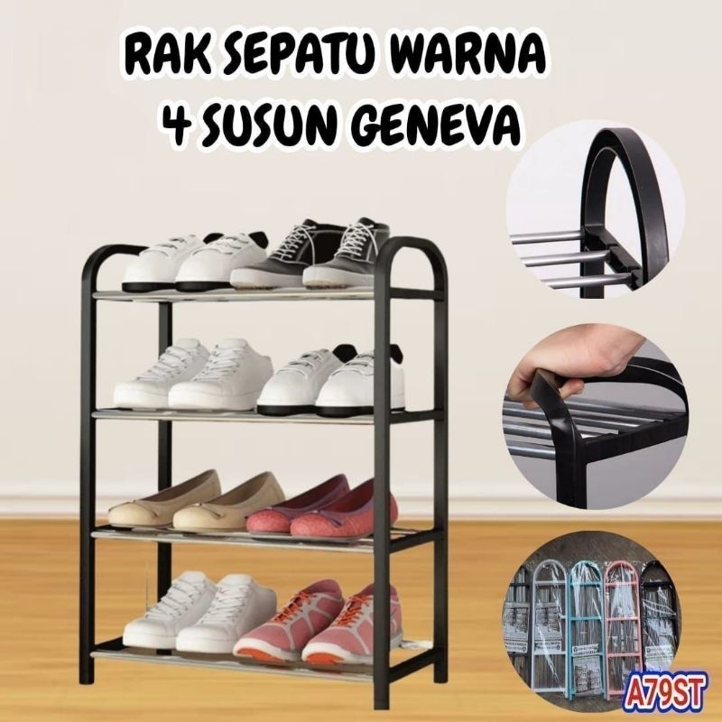 Rak Sepatu Susun 4 | Rak sepatu 4 susun plastik