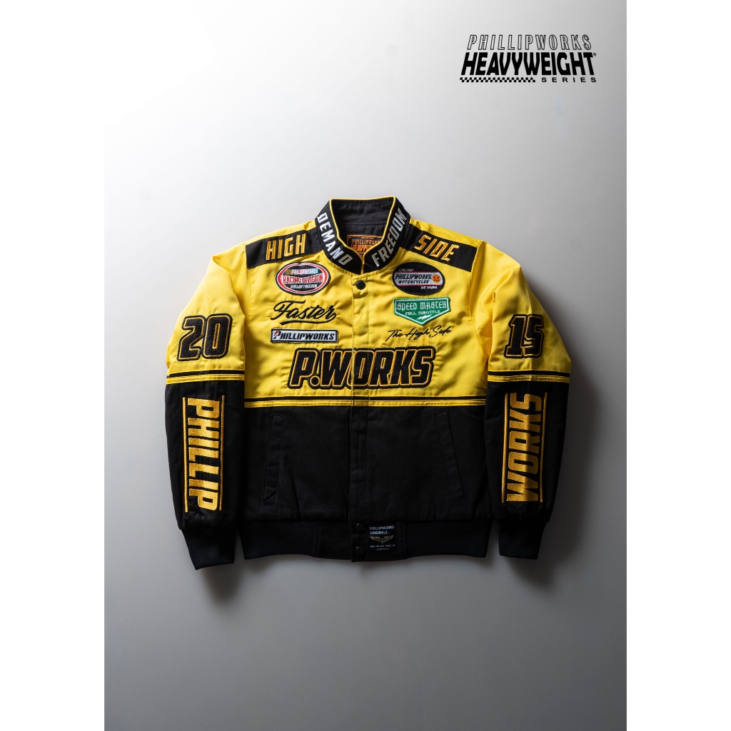 PHILLIP WORKS PHILLIPWORKS JACKET JAKET MOTOR RACING BALAP TOURING RIDING RIDE PATCH BORDIR MOTORCYC