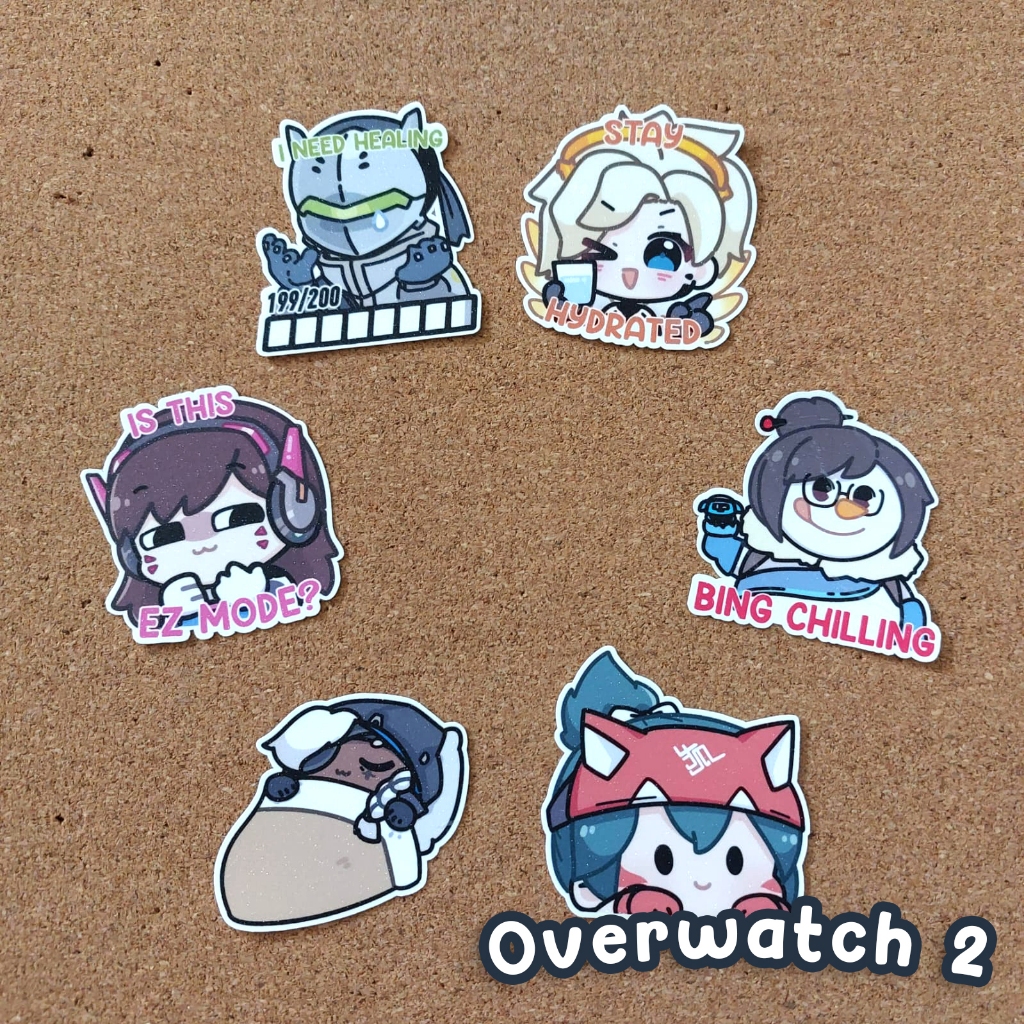 

capcaysin - Overwatch 2 meme Die Cut Glitter Sticker