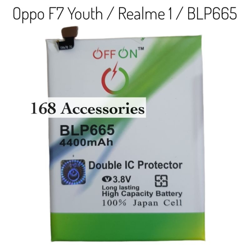 Baterai Batre Double Power Oppo F7 Youth Batrai Realme 1 BLP665 Original Battery