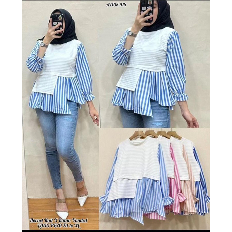 AIRIN TOP / BAJU KANTOR / KEMEJA KANTOR / ATASAN WANITA / BAJU WANITA / BLOUSE MUSLIM / PAKAIAN WANI