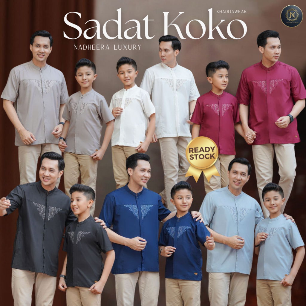 [BISA COD] NADHEERA LUXURY SADAT KOKO DAD KIDS KOKO DEWASA & KID KOKO ANAK couple sarimbit nadhera k