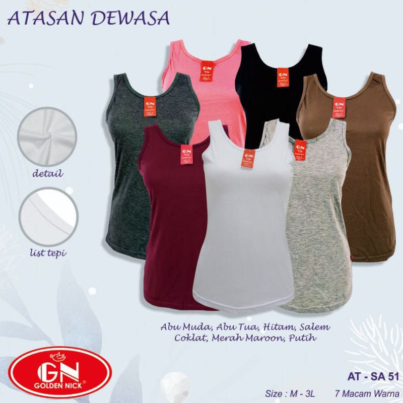 Promo (COD) GOLDEN NICK TANKTOP Atasan Wanita Golden Nick Singlet Cewek TANKTOP Cewek Golden Nick