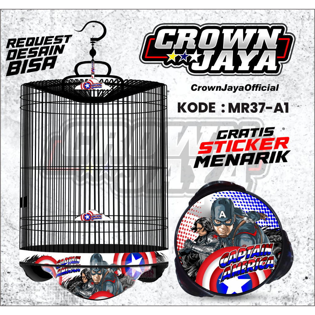 Sticker Tebok Murai - Decal Stiker Kandang Murai Kacer EBOD JAYA ORIQ - Aksesoris Kandang Burung - K